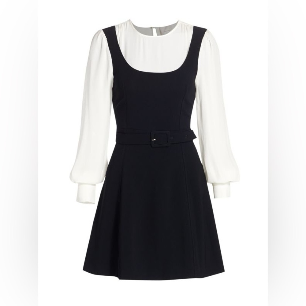 Cinq a Sept Leila Long-Sleeve Skater Dress (size 6)